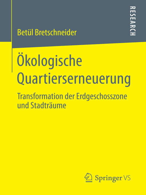 Title details for Ökologische Quartierserneuerung by Betül Bretschneider - Available